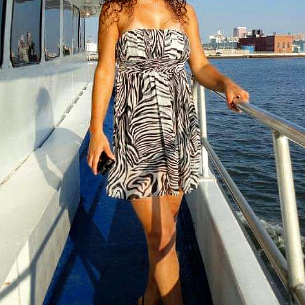Body Central Animal print strapless dress